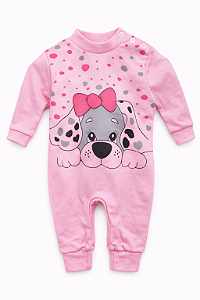 Macacão Vira pé Algodão Cachorrinho Fofo Xinenem