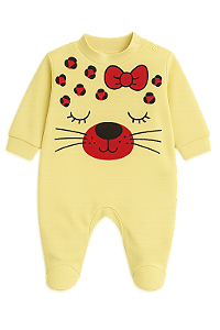 Macacão Algodão Doce Urso Amarelo Xinenem