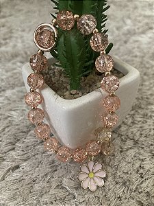 Pulseira com pingente flor