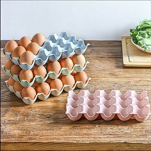 Organizador Empalhável Ovos 15 Cavidades Plástico Com 3 Uni