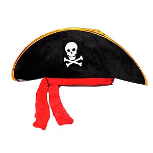 Chapéu Pirata Com Lenço Festa Fantasia