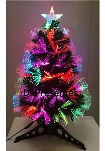 Árvore De Natal Fibra Ótica Super Led Colorida 60cm Bivolt