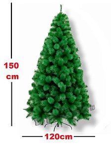 Árvore Verde Pinheiro De Natal 1,50m Modelo Luxo 260 Galhos