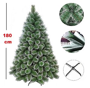 Árvore Nevada De Pinheiro Natal 1,80m Modelo Luxo 420 Galhos