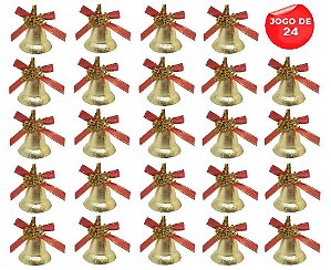 Design de cor dourada jingle bell de natal com sutiã de árvore