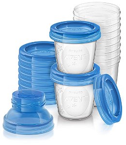 Potes para Armazenamento de Leite Materno 180ml - Philips Avent