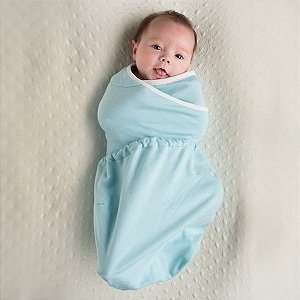 Swaddler Ergobaby - O Inovador e Premiado Cueiro para o seu Bebê Dormir Melhor (02 unidades) - Azul e Natural