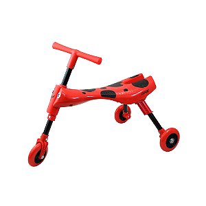 Triciclo Infantil Dobrável Vermelho e Preto - Clingo