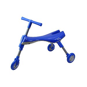 Triciclo Infantil Dobrável Azul e Cinza - Clingo 