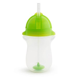 Copo Grande com Canudo Click Lock Verde - Munchkin