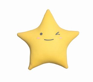 Almofada Lúdica Decorativa Estrela Amarela - FOM Baby
