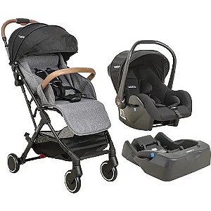 Carrinho de Bebê Travel System Sprint Melange Grafite - Kiddo