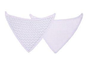 Babador Bandana Soft Premium com 02 Unidades Chevron Verde - Papi Baby