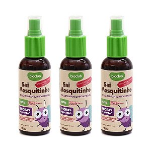 3 Unidades - Repelente Infantil Natural Sai Mosquitinho 360ml Bioclub Baby