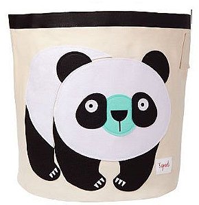 Cesto Organizador de Brinquedos Redondo Panda - 3 Sprouts