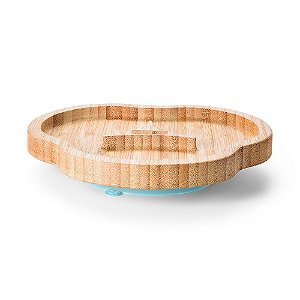 Prato com Divisórias e Ventosa em Bambu e Silicone Linha Bam N' Boo Azul - Fisher Price