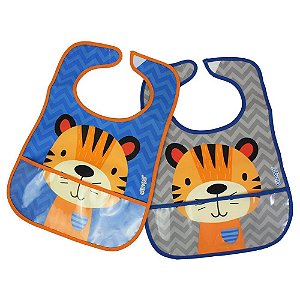 Babador com Bolso Coletor com 02 Unidades Tigre - Clingo