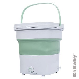 Máquina de Lavar Portátil e Dobrável 110V Verde - Kababy