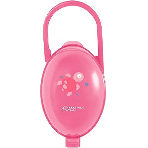 Porta Chupetas Paci Clean Tartaruga Rosa - Multikids Baby