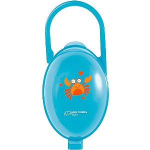 Porta Chupetas Paci Clean Caranguejo Azul - Multikids Baby