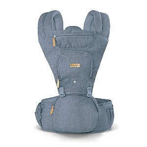 Canguru para Bebê Hipseat Azul Taupe Até 15Kg - Fisher Price