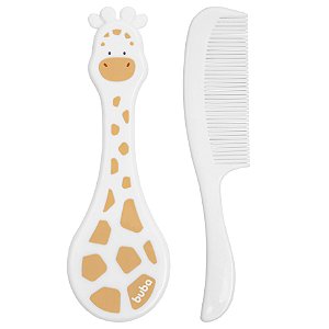 Kit Escova e Pente Infantil Bebê Girafinha - Buba