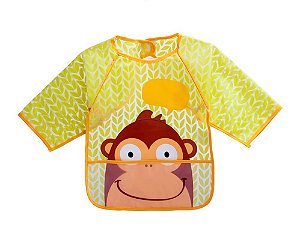 Babador com Manga BLW Impermeável Macaco - Multikids Baby