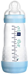 Mamadeira MAM First Bottle Anti-Cólica e Auto-Esterilizável 320ml Menino