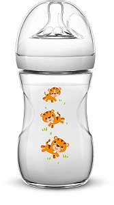 Mamadeira Avent Pétala Anti-Cólica 260ml 1+ Meses Tigre - Philips Avent