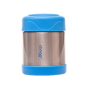 Pote Térmico Infantil 330ml Inox e Azul - Clingo