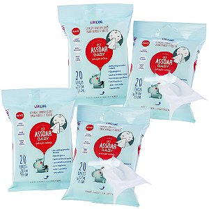 Assoar Baby - Lenços Umedecidos com Solução Salina (04 unidades) - LikLuc
