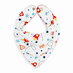 Babador Bandana Gumii 100% Algodão Estampa Espaço Sideral – 6+ Meses