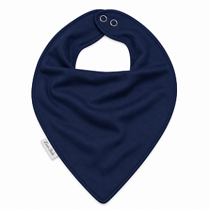 Babador Bandana Bamboo Laço Bebê - Azul Marinho