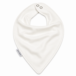 Babador Bandana Bamboo Laço Bebê - Off White