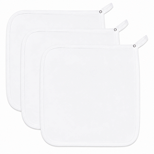 Kit Paninho de Boca Babita Bamboo Laço Bebê 3 Peças - Branco