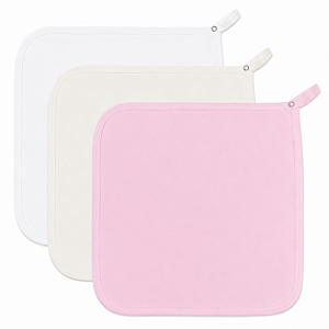 Kit Paninho de Boca Babita Bamboo Laço Bebê 3 Peças - Rosa