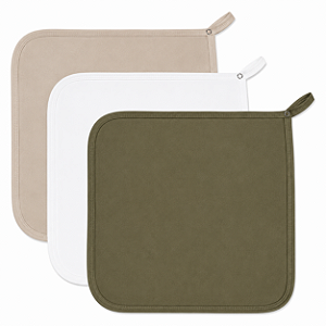 Kit Paninho de Boca Babita Bamboo Laço Bebê 3 Peças - Verde