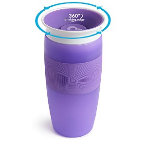 Copo de Treinamento 360 (Miracle Cup) Roxo 414ml - Munchkin