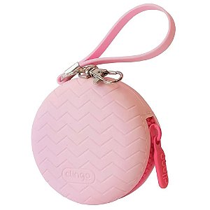 Porta Chupeta de Silicone Rosa - Clingo