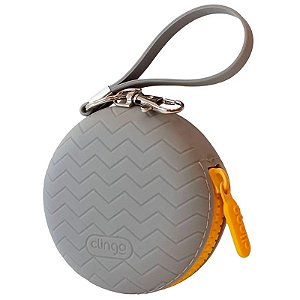 Porta Chupeta de Silicone Cinza - Clingo