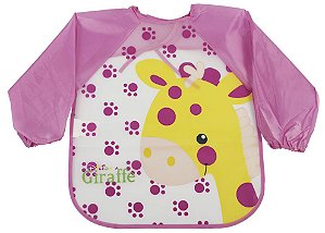 Babador com Manga BLW Girafa Rosa - Kababy