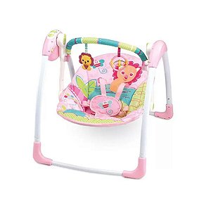 Cadeira de Balanço Automática para Bebê Com Timer Rosa Leão - Mastela