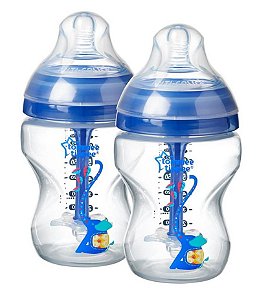 Kit Mamadeira Tommee Tippee Advanced Anti Cólica 2 unidades 260ml Azul