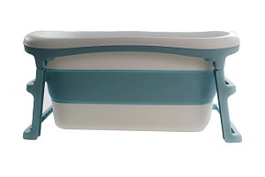 Banheira Dobrável Ofurô Luxo Grande Azul ( 10 meses à 80Kg ) - Kababy