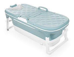 Banheira Dobrável Ofurô Luxo Extra Grande Azul ( 10 meses à 90Kg ) - Baby Pil