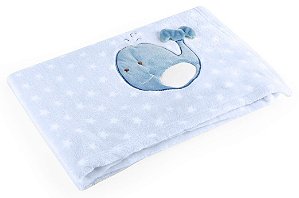 Manta para Bebê De Plush Azul - Baby Pil