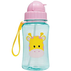 Garrafinha Infantil com Canudo Animal Fun Girafa - Buba