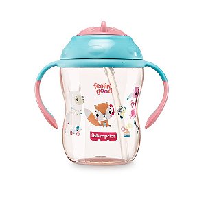 Copo de Treinamento com Canudo First Moments Rosa Pink Lemonade - Fisher Price