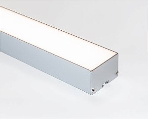 Perfil Alumínio de Sobrepor / Pendente Full Difusor Leitoso para LED