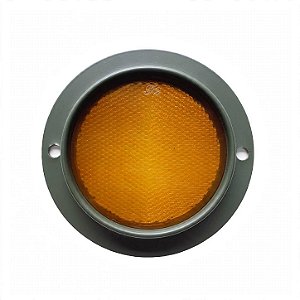 Refletor Metal Amarelo Ambar Olho Gato Jeep Caminhao Militar